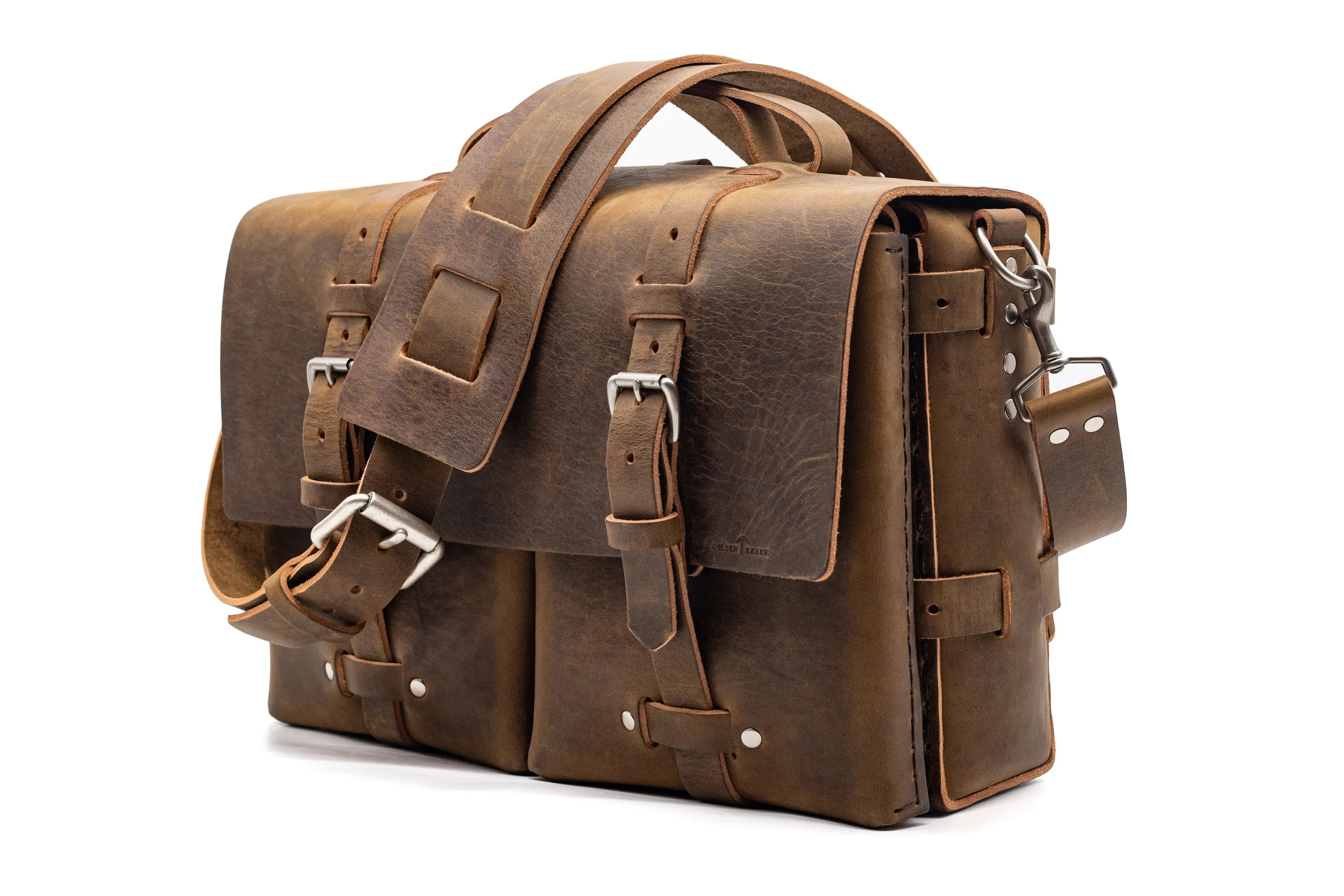 No. 4316 - Bohemian Leather Satchel
