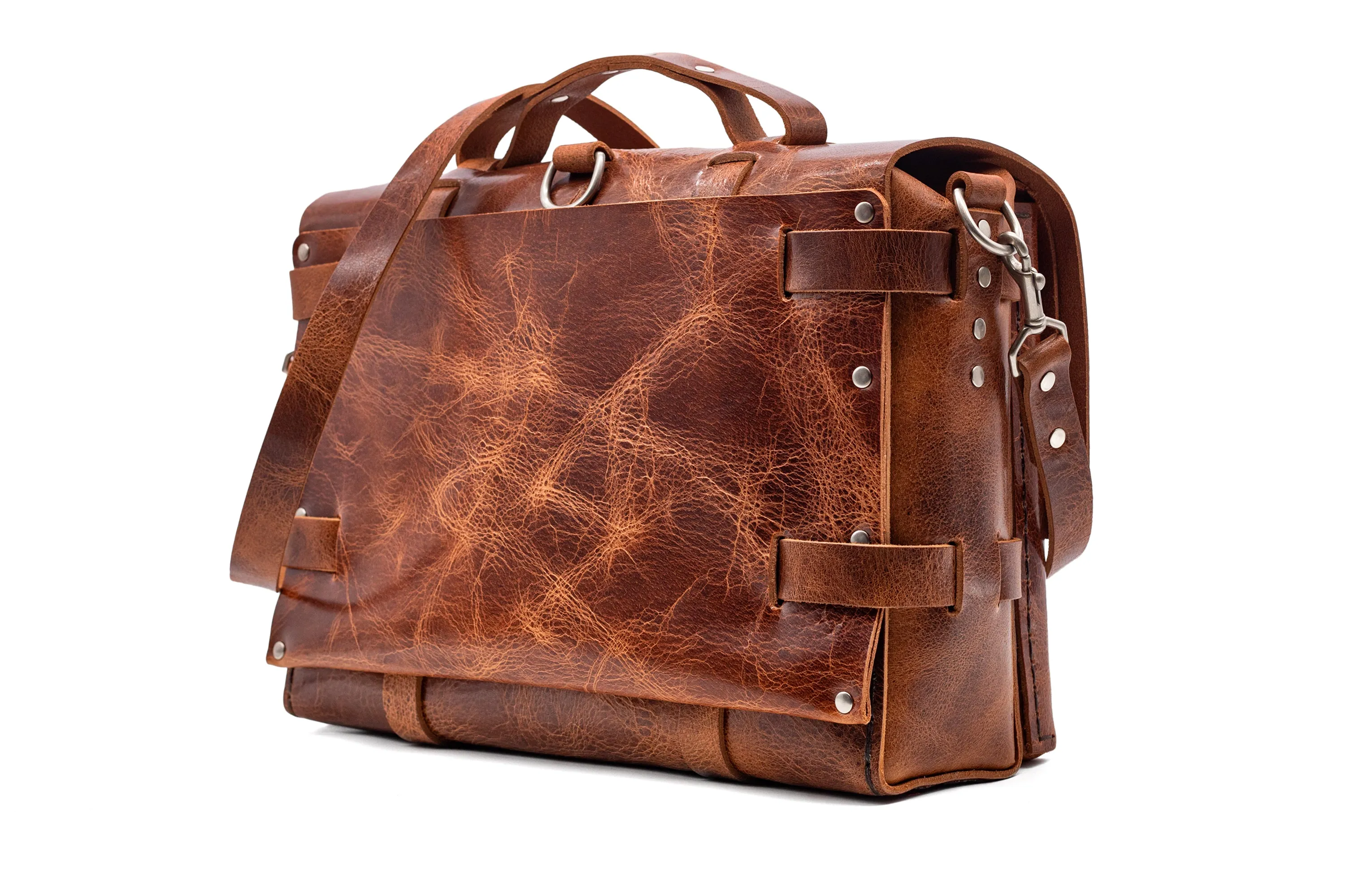 No. 4316 - Bohemian Leather Satchel