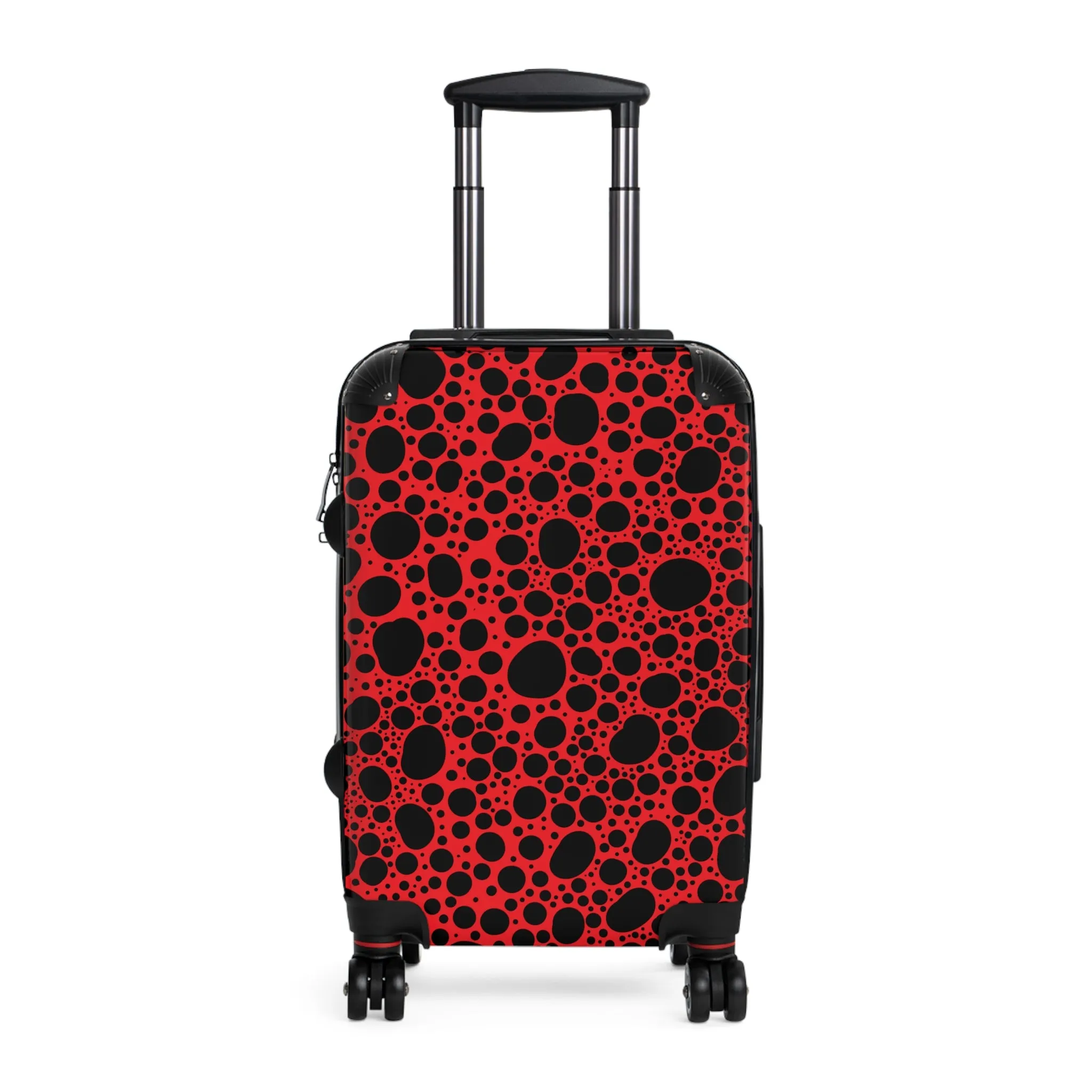 Noir Pointallism on Red Suitcase