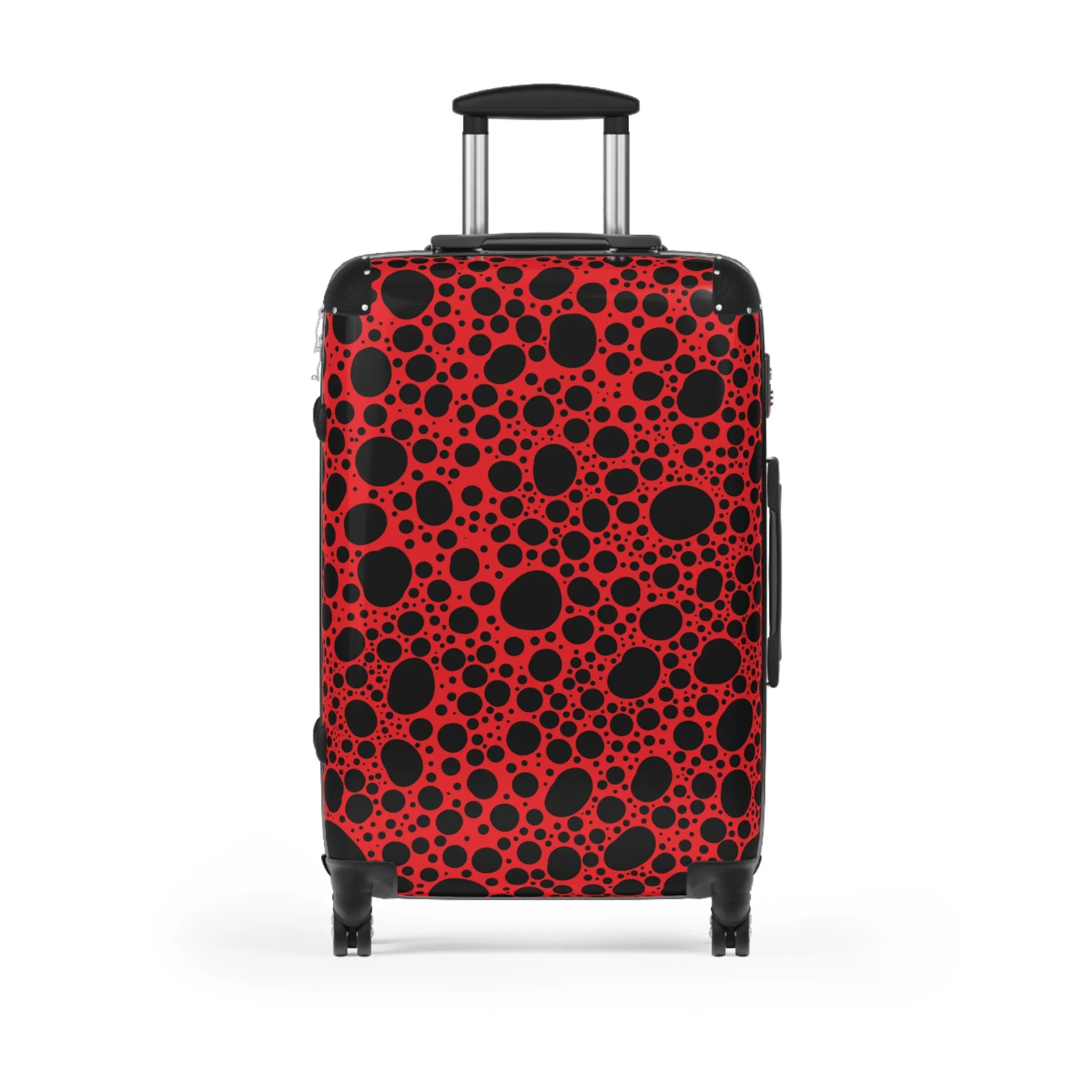 Noir Pointallism on Red Suitcase