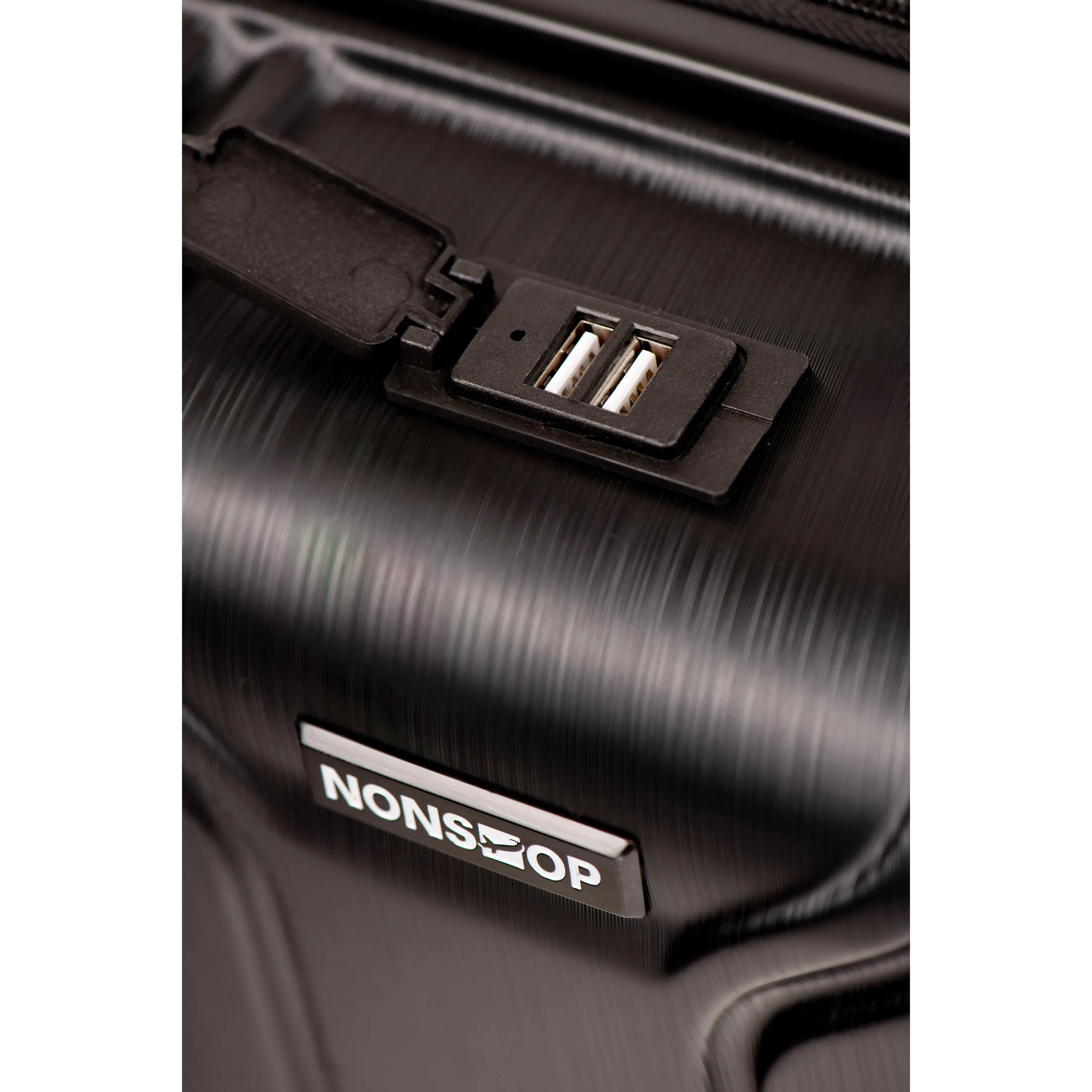 NONSTOP To New York 20-Inch Expandable Spinner with TSA Lock and Double USB Port