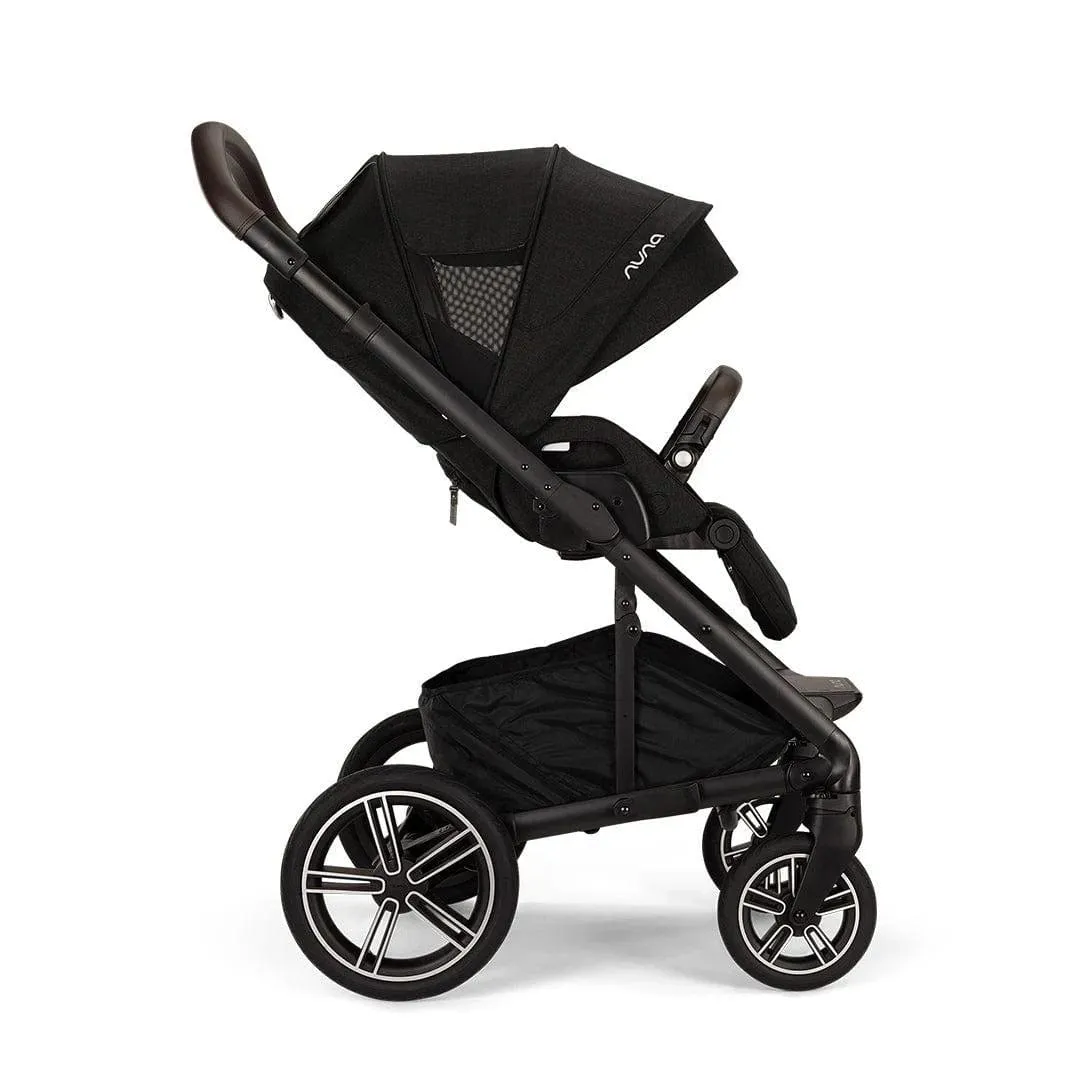 Nuna MIXX Next & PIPA Next Bundle - Caviar (Chocolate & Tan Leatherette)