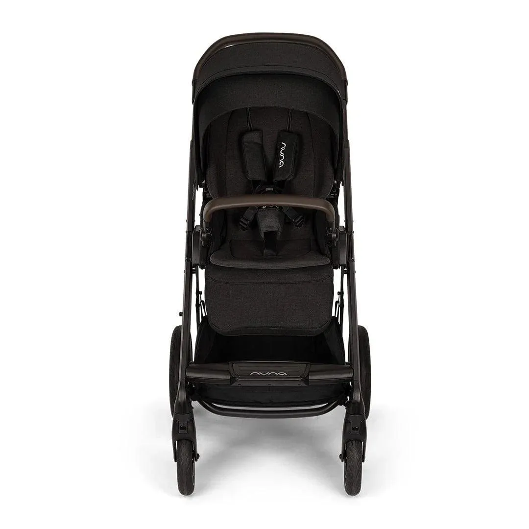 Nuna MIXX Next & PIPA Next Bundle - Caviar (Chocolate & Tan Leatherette)