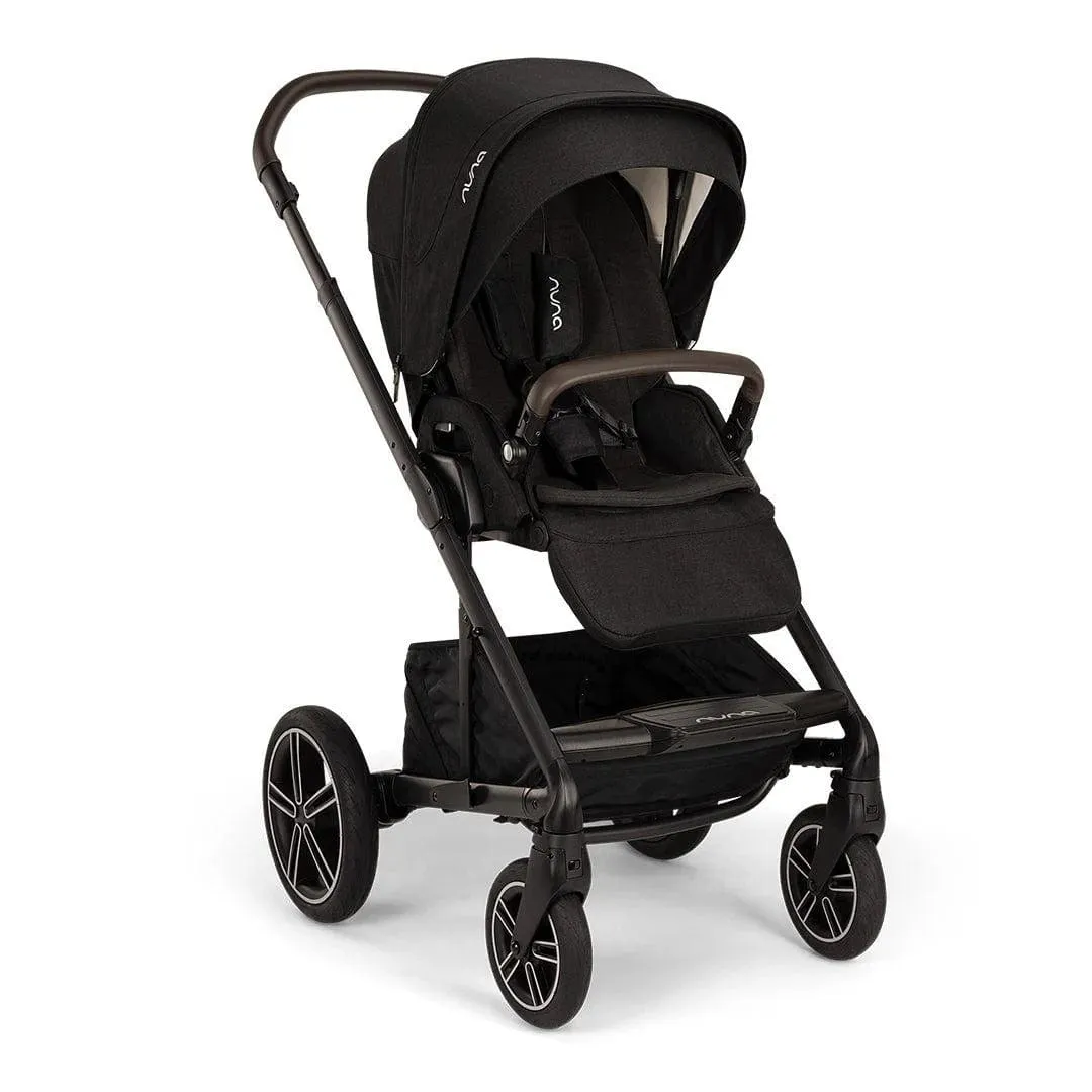 Nuna MIXX Next & PIPA Next Bundle - Caviar (Chocolate & Tan Leatherette)