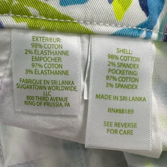 NWT Lilly Pulitzer Callahan Stretch 5&quot; Shorts Resort White Shell Beach Preppy