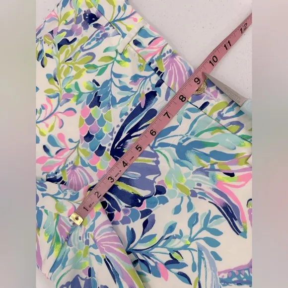 NWT Lilly Pulitzer Callahan Stretch 5&quot; Shorts Resort White Shell Beach Preppy