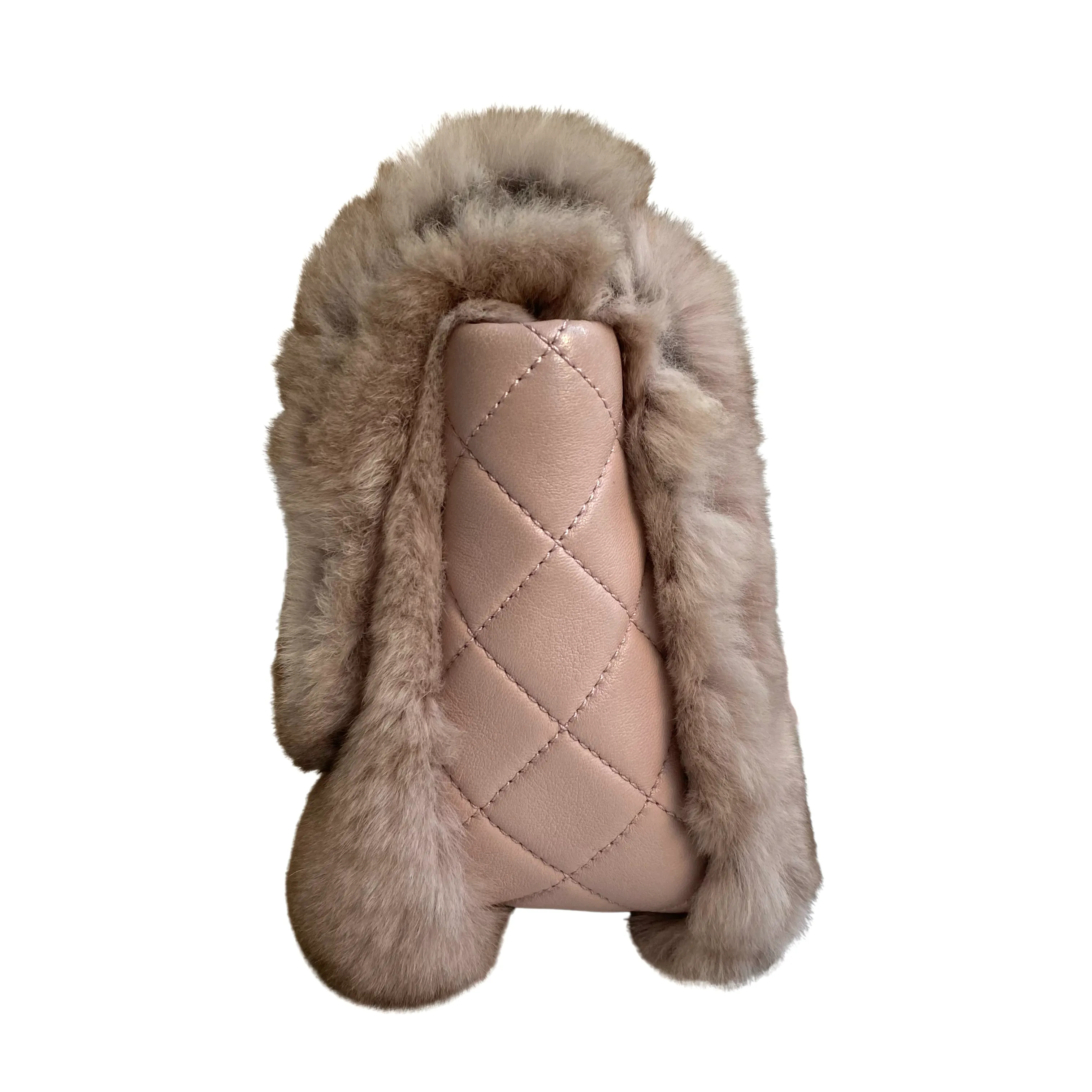 Ombré Brown Orylag Rabbit Fur Medium Flap Bag