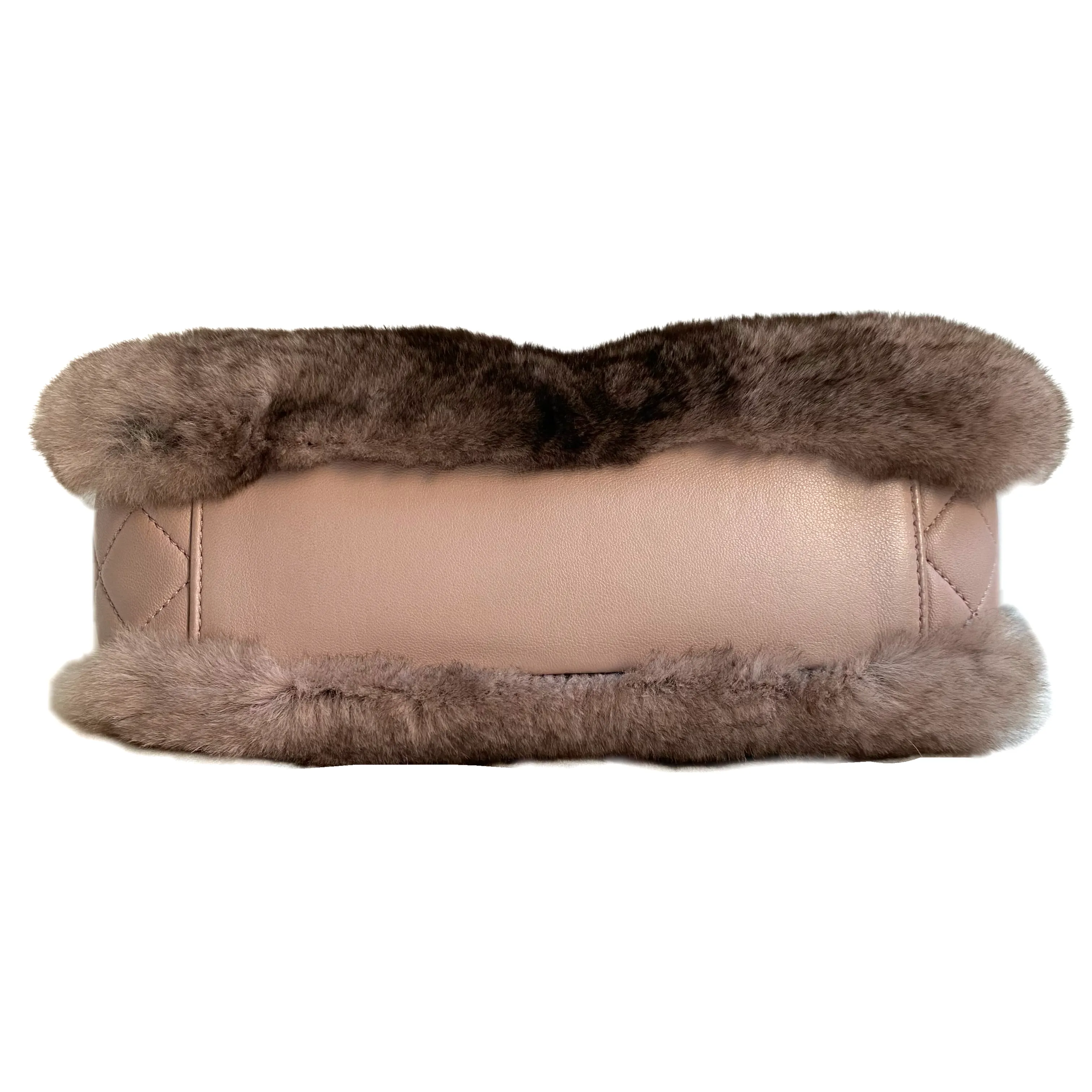Ombré Brown Orylag Rabbit Fur Medium Flap Bag