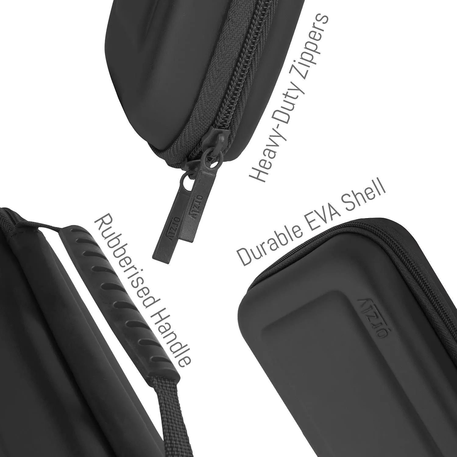 Orzly Carry Case Compatible with Nintendo Switch and New Switch OLED Console - Black - Protective Hard Portable Travel Carry Case Shell. Pouch with Pockets for Accessories and Games