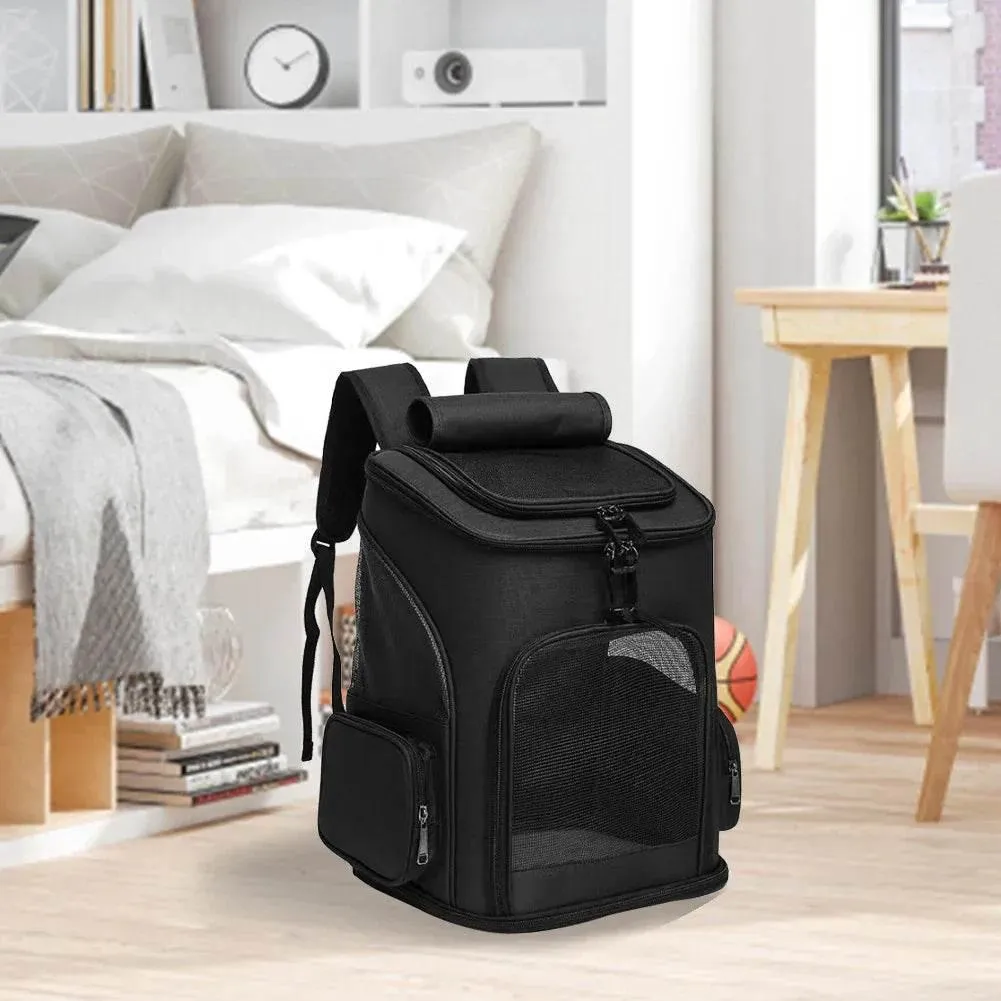 Pet Travel Backpack - Expandable Breathable Carrier