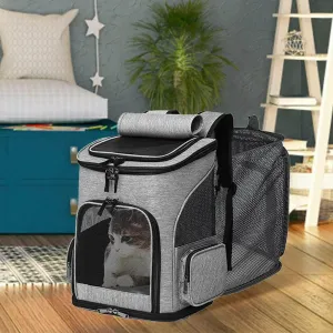 Pet Travel Backpack - Expandable Breathable Carrier