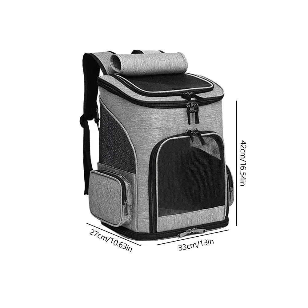 Pet Travel Backpack - Expandable Breathable Carrier