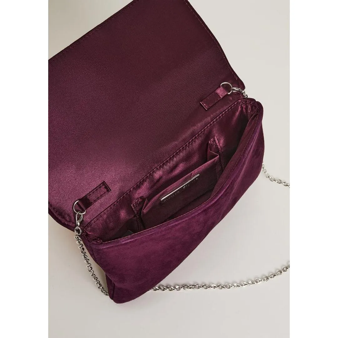 Phase Eight Knot Front Clutch Bag - Plum