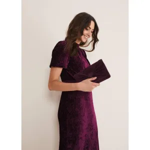 Phase Eight Knot Front Clutch Bag - Plum