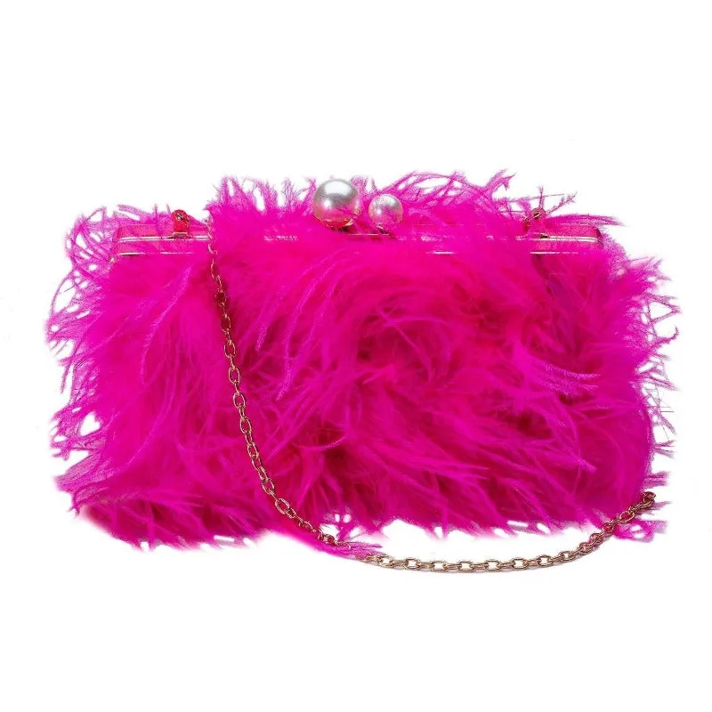 Pink Friday feather bag