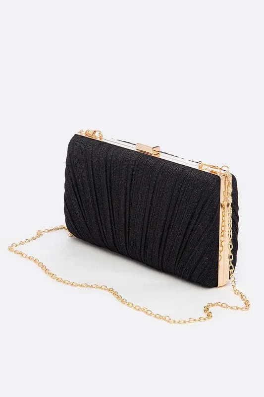 Pleated Box Clutch