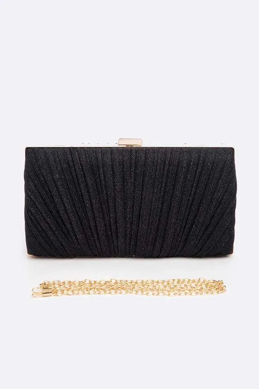 Pleated Box Clutch