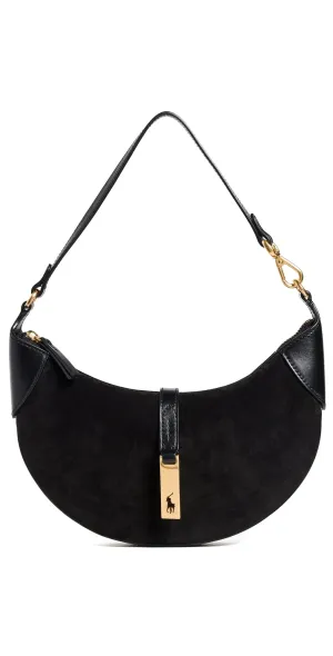 Polo Suede Shoulder Bag Black/CL One Size