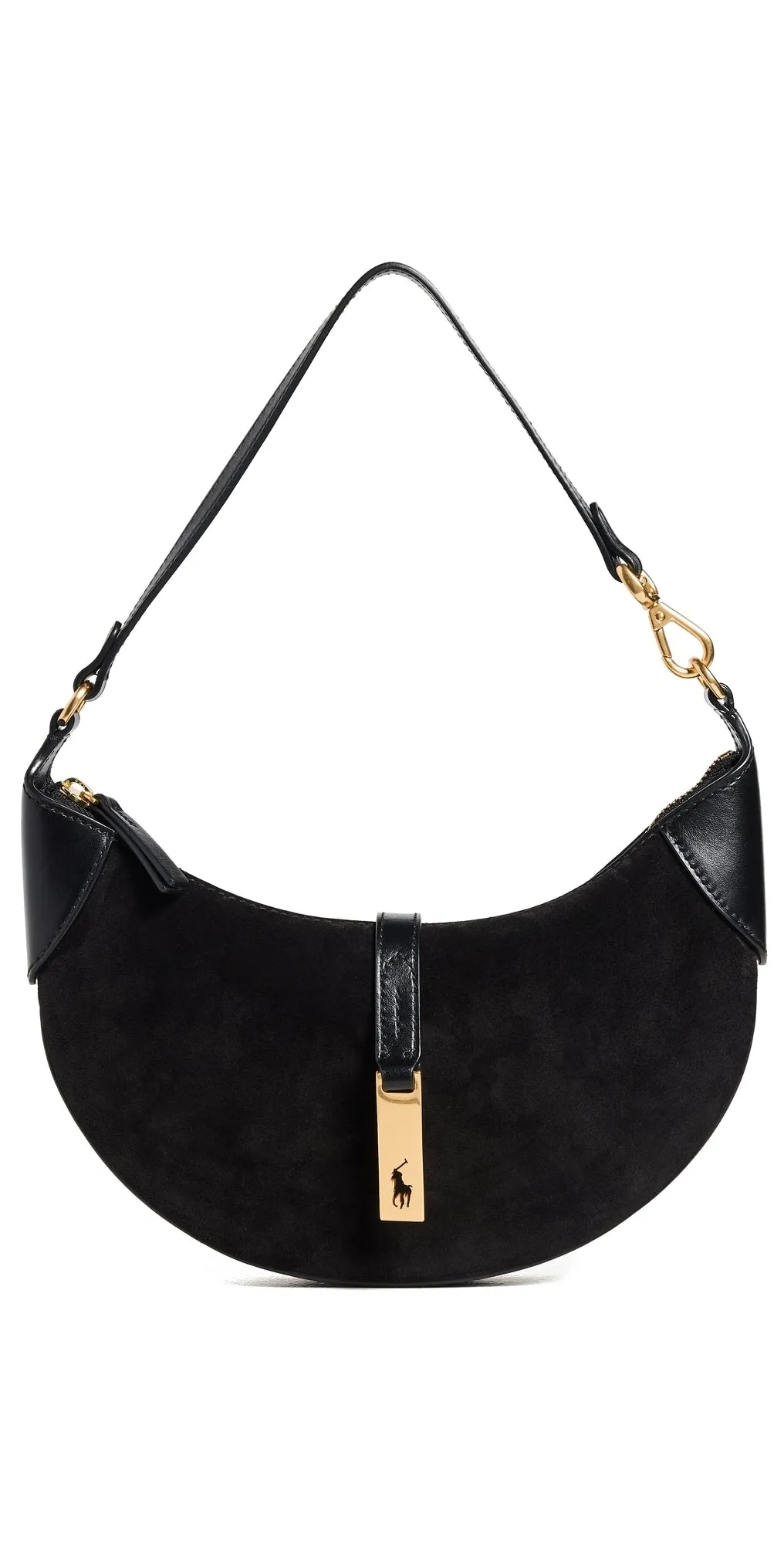 Polo Suede Shoulder Bag Black/CL One Size