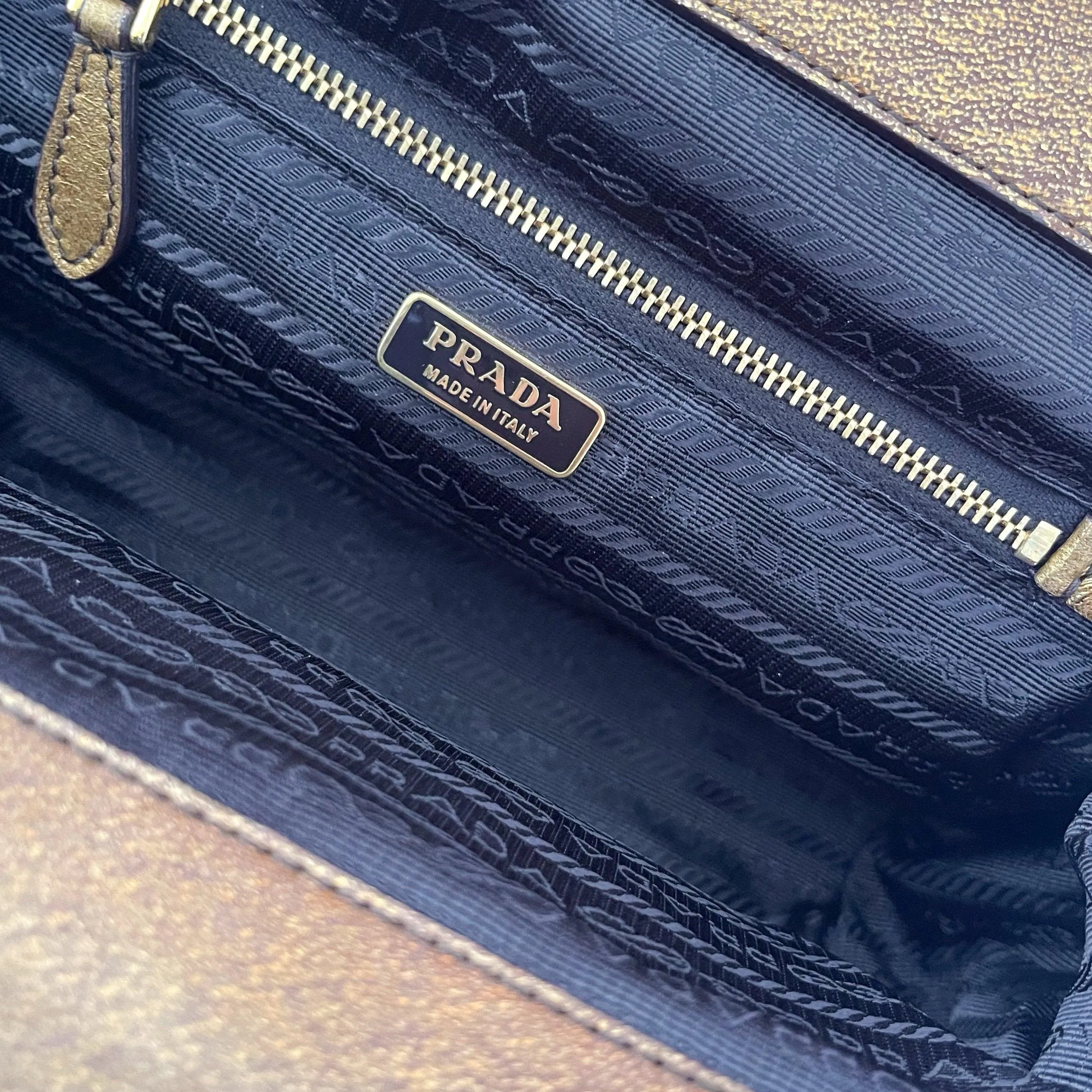 Prada Metallic Mini Top Handle