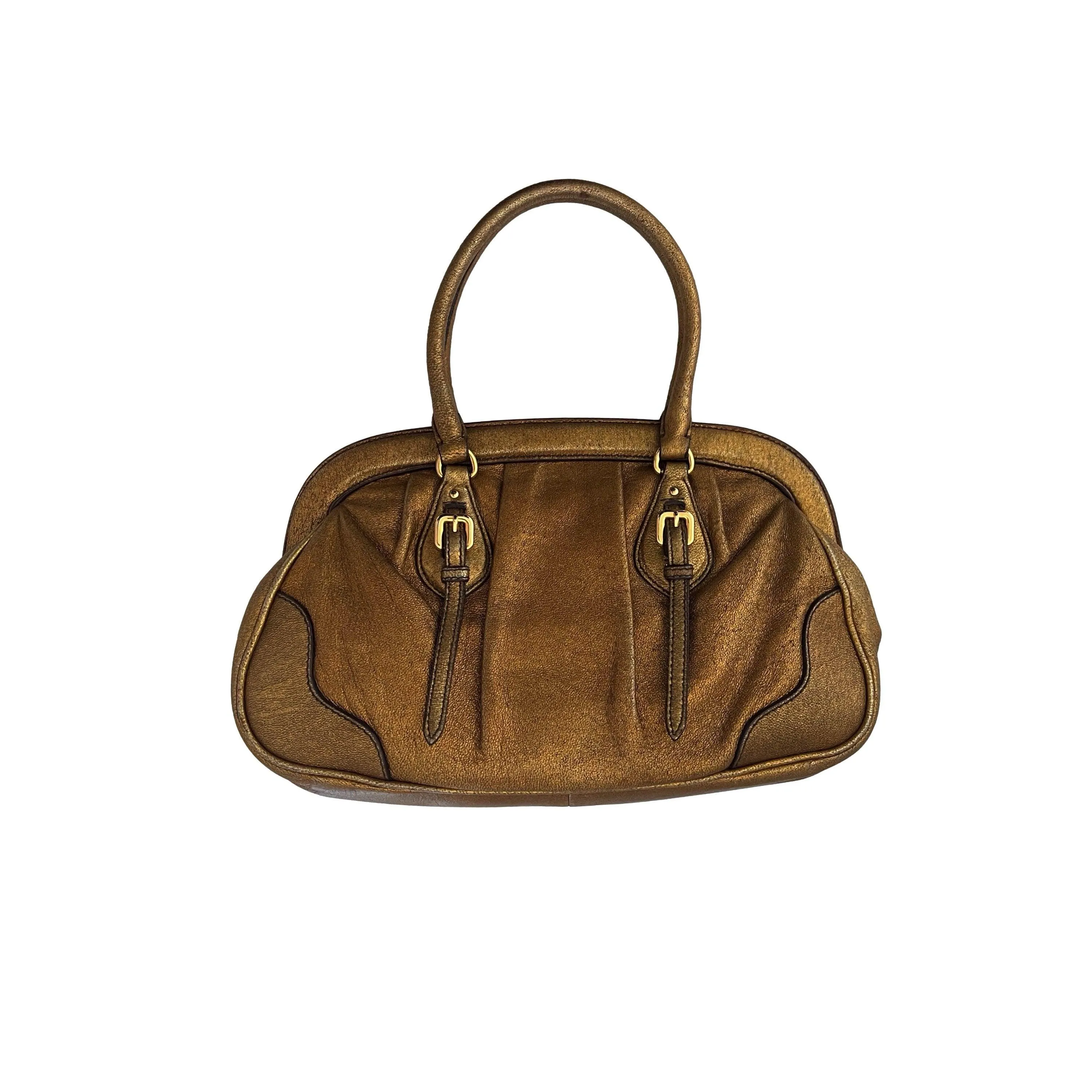 Prada Metallic Mini Top Handle
