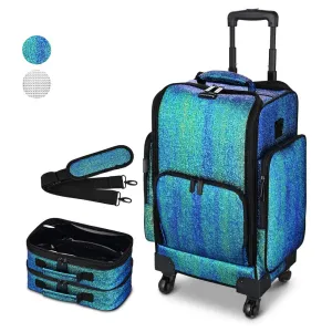 Pro Rolling Makeup Case Trolley with Side Pocket