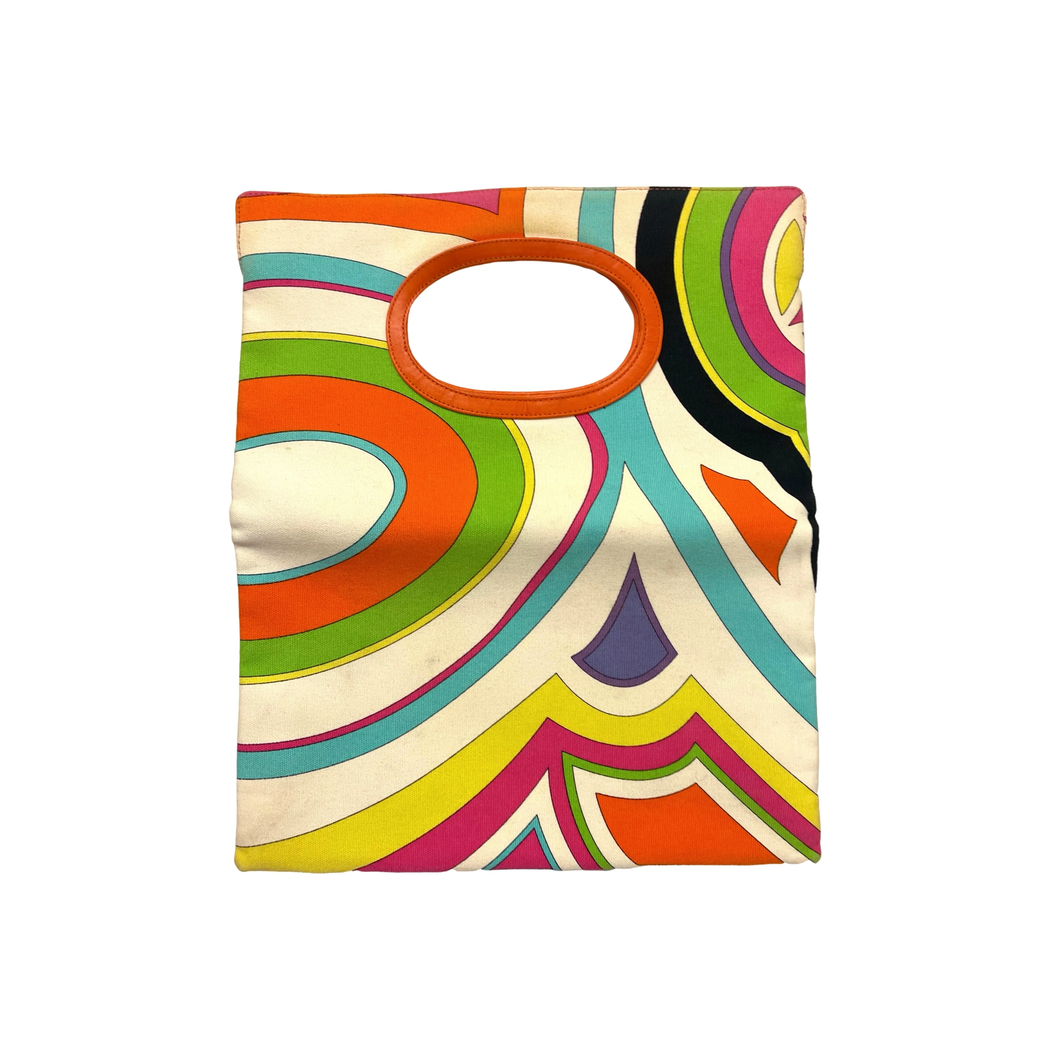 Pucci Canvas Fold Over Clutch