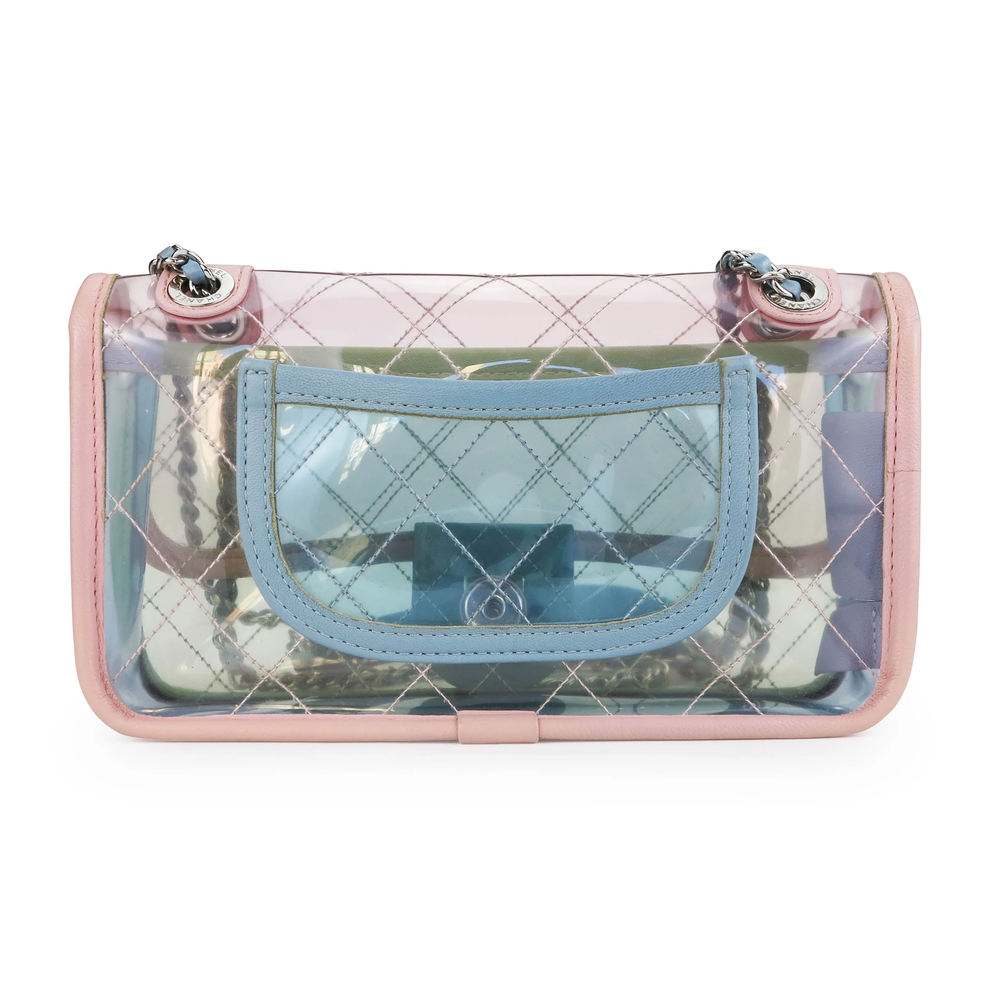 PVC Coco Splash Mini Flap Bag Pink Blue Green