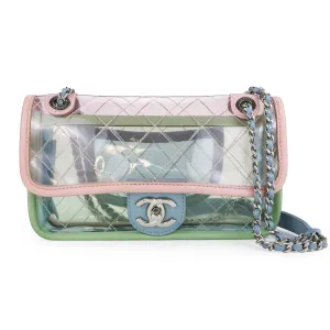 PVC Coco Splash Mini Flap Bag Pink Blue Green