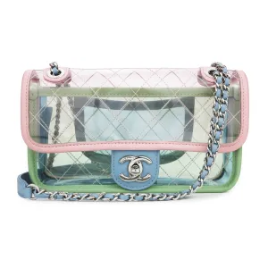 PVC Coco Splash Multicolor Mini Flap Bag