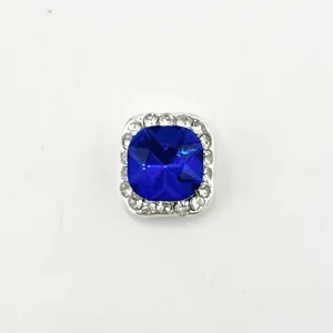 Queen - Nail Charms 10pc - #196 Silver Blue Gems with Crystals