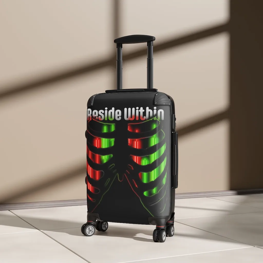 Reside Within Glowing Ribs Candlesticks Cabin Suitcase