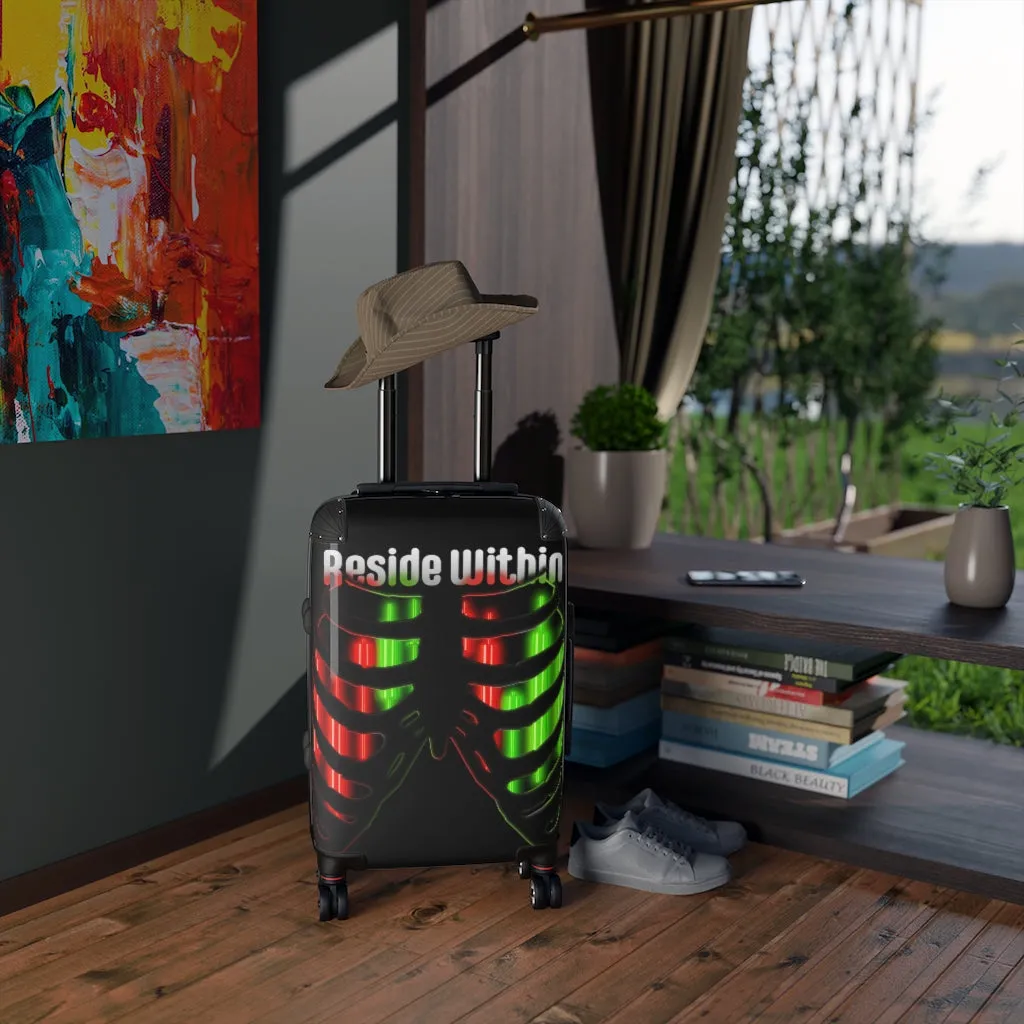 Reside Within Glowing Ribs Candlesticks Cabin Suitcase