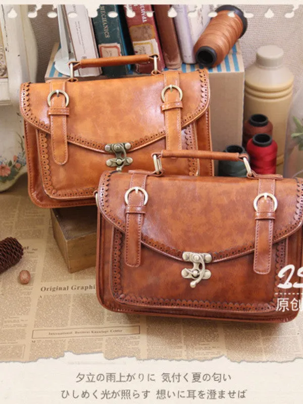 retro scalloped satchel