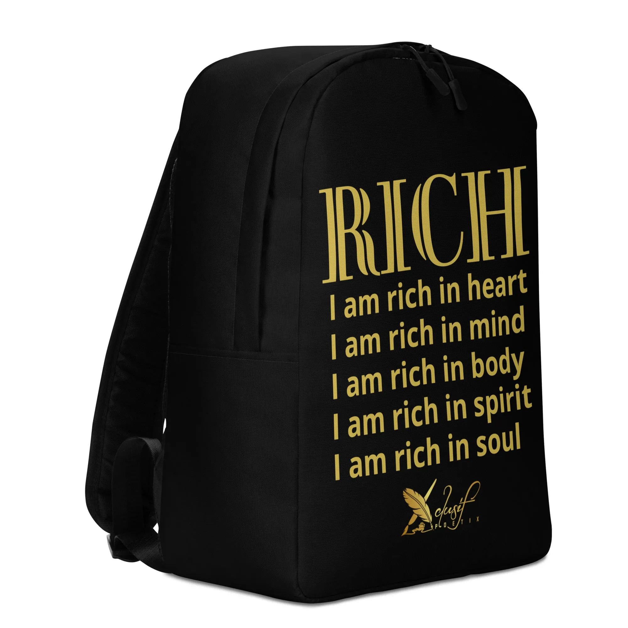 RICH BY XCLUSIF POETIX BLACK & GOLD Minimalist Backpack