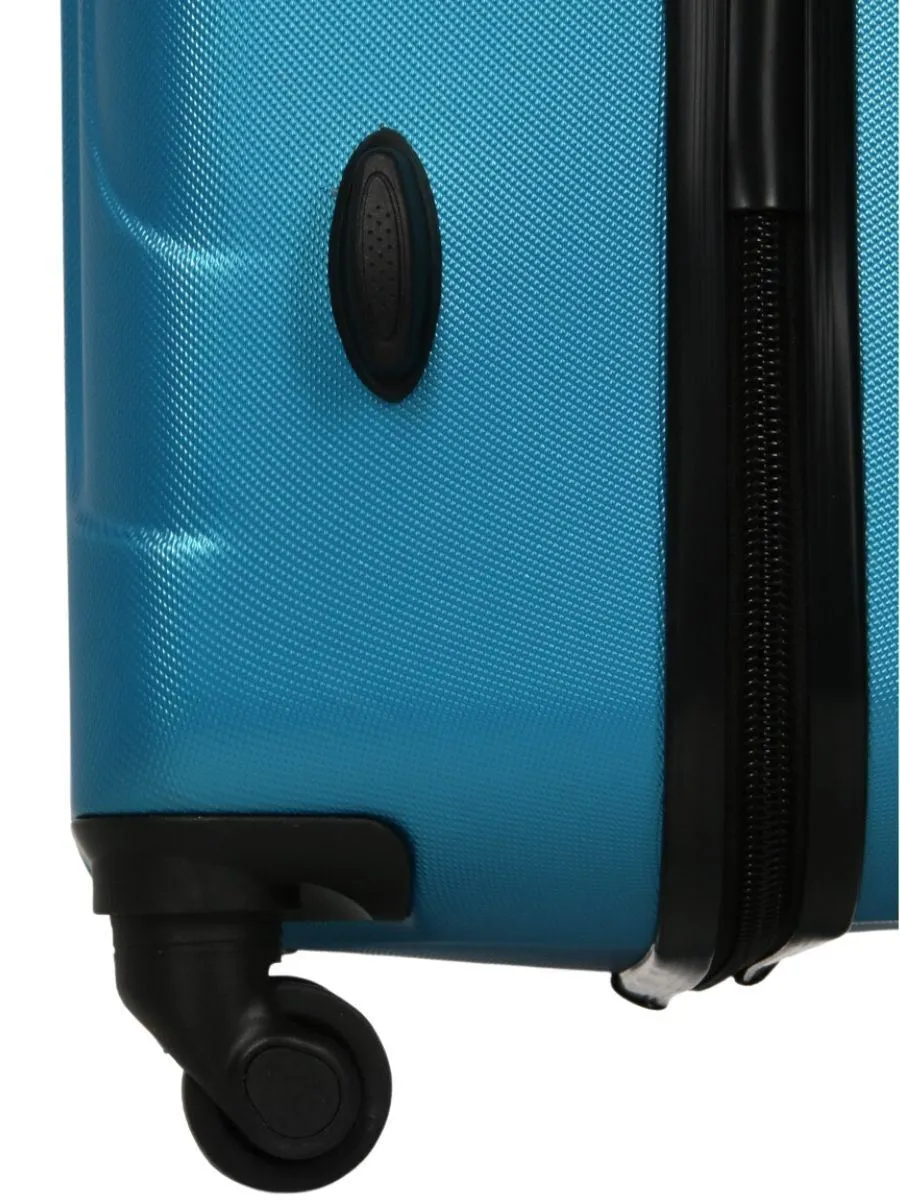Robust Lightweight Blue Hard shell Suitcase 4 Wheel Luggage
