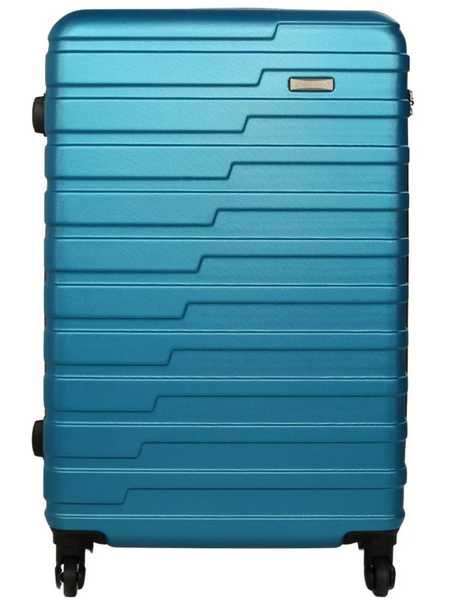 Robust Lightweight Blue Hard shell Suitcase 4 Wheel Luggage