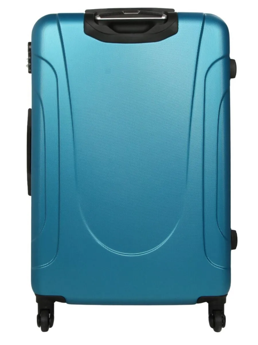 Robust Lightweight Blue Hard shell Suitcase 4 Wheel Luggage