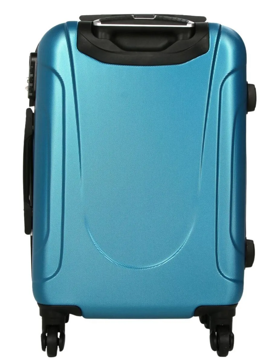 Robust Lightweight Blue Hard shell Suitcase 4 Wheel Luggage