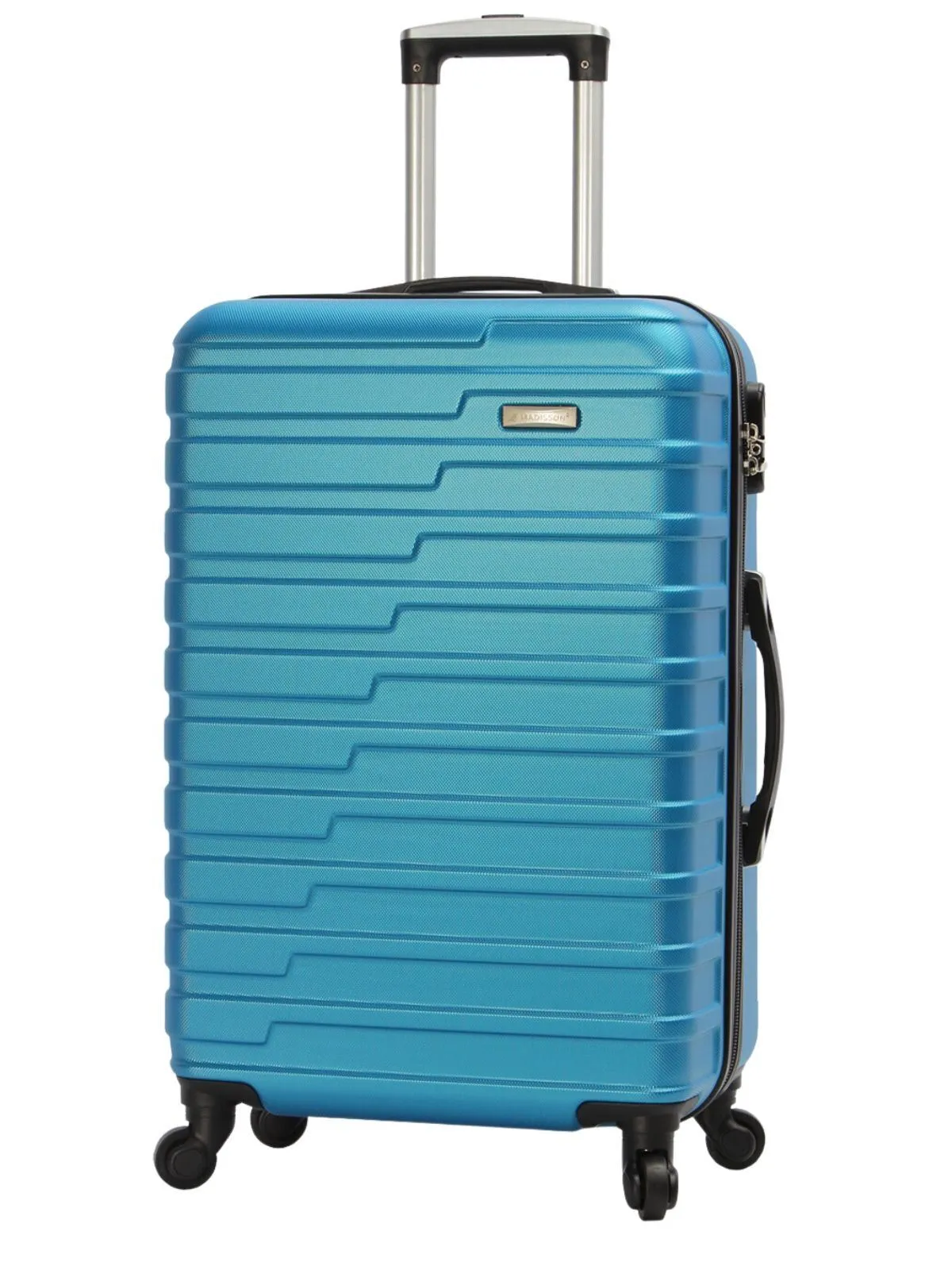 Robust Lightweight Blue Hard shell Suitcase 4 Wheel Luggage
