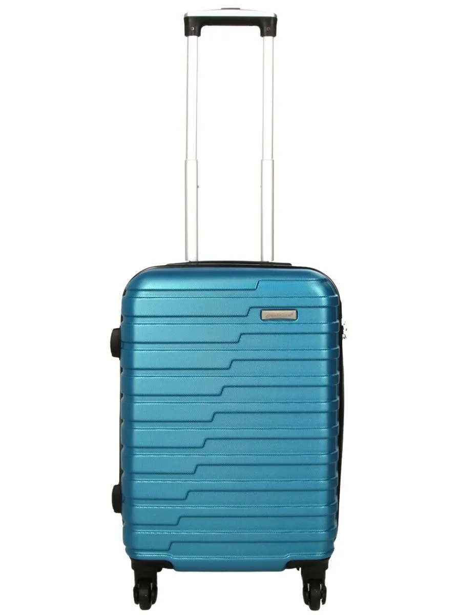 Robust Lightweight Blue Hard shell Suitcase 4 Wheel Luggage