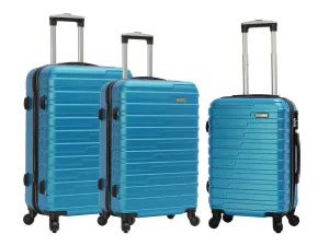 Robust Lightweight Blue Hard shell Suitcase 4 Wheel Luggage