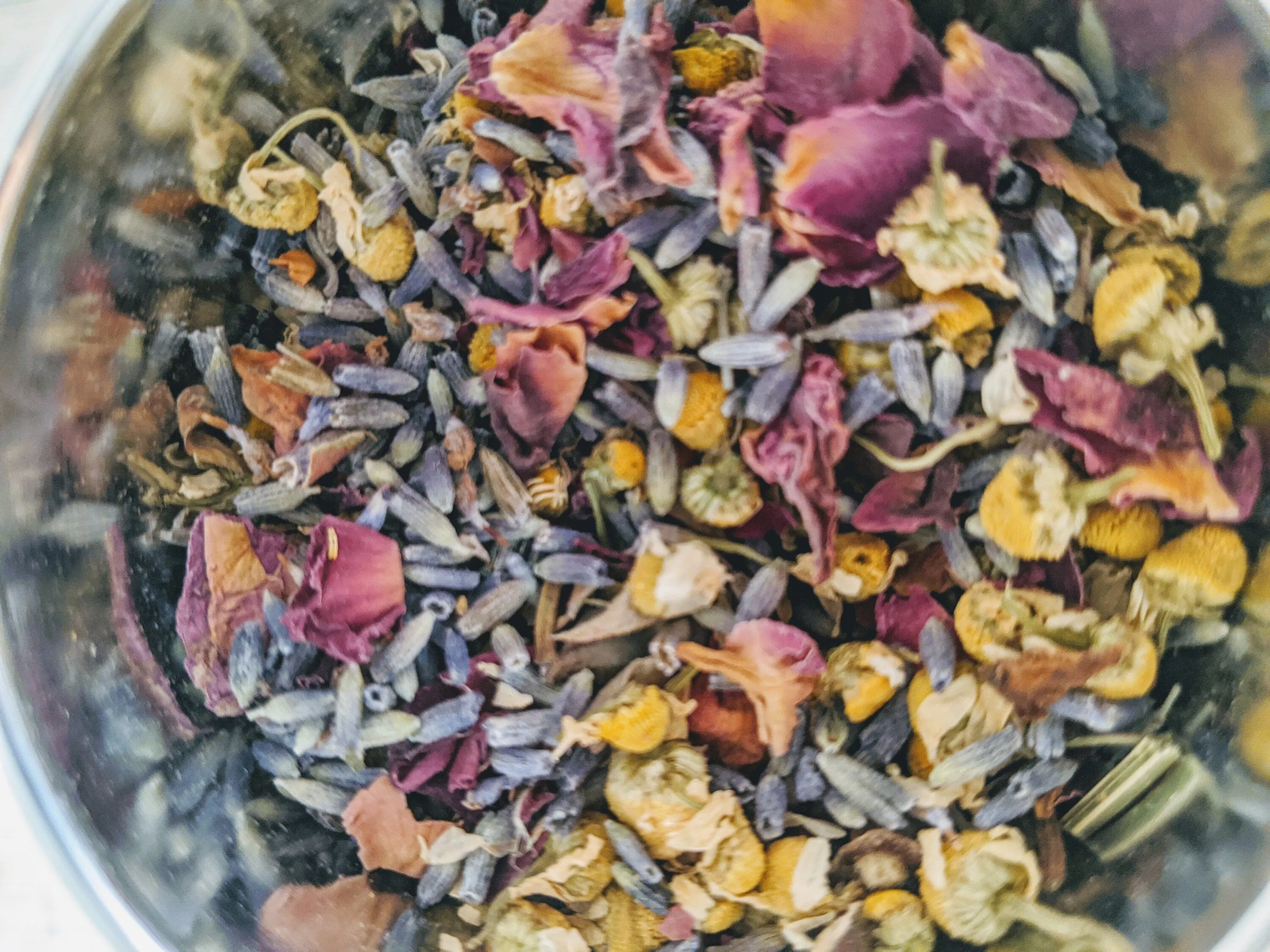 Rose, Lavender and Chamomile Herbal Tea - Organic Herbal Tea - dried lavender - dried rose - dried chamomile - relaxation tea - calming tea