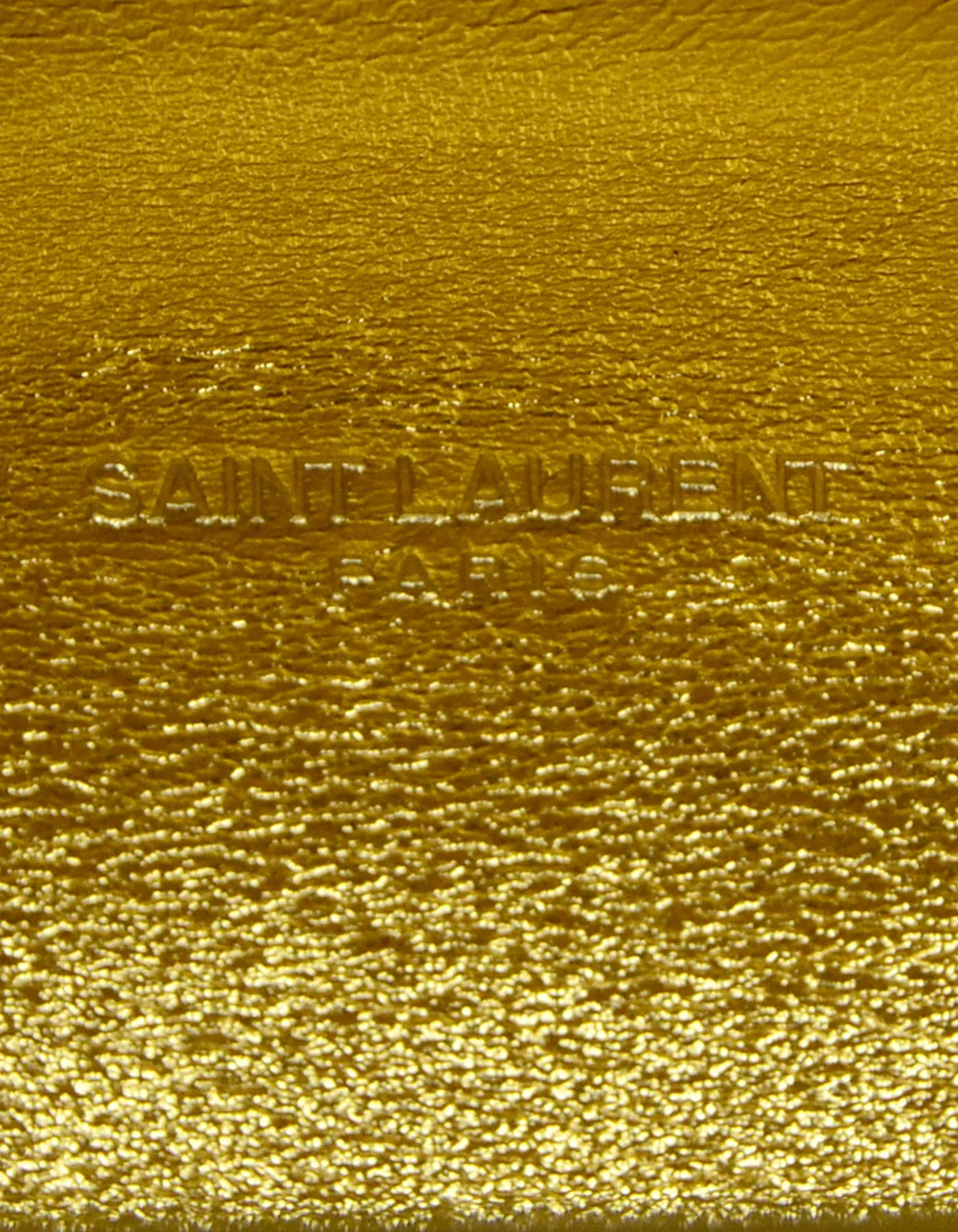 Saint Laurent Gold Plexiglass Opium Minaudiere w/ Leather Tassel