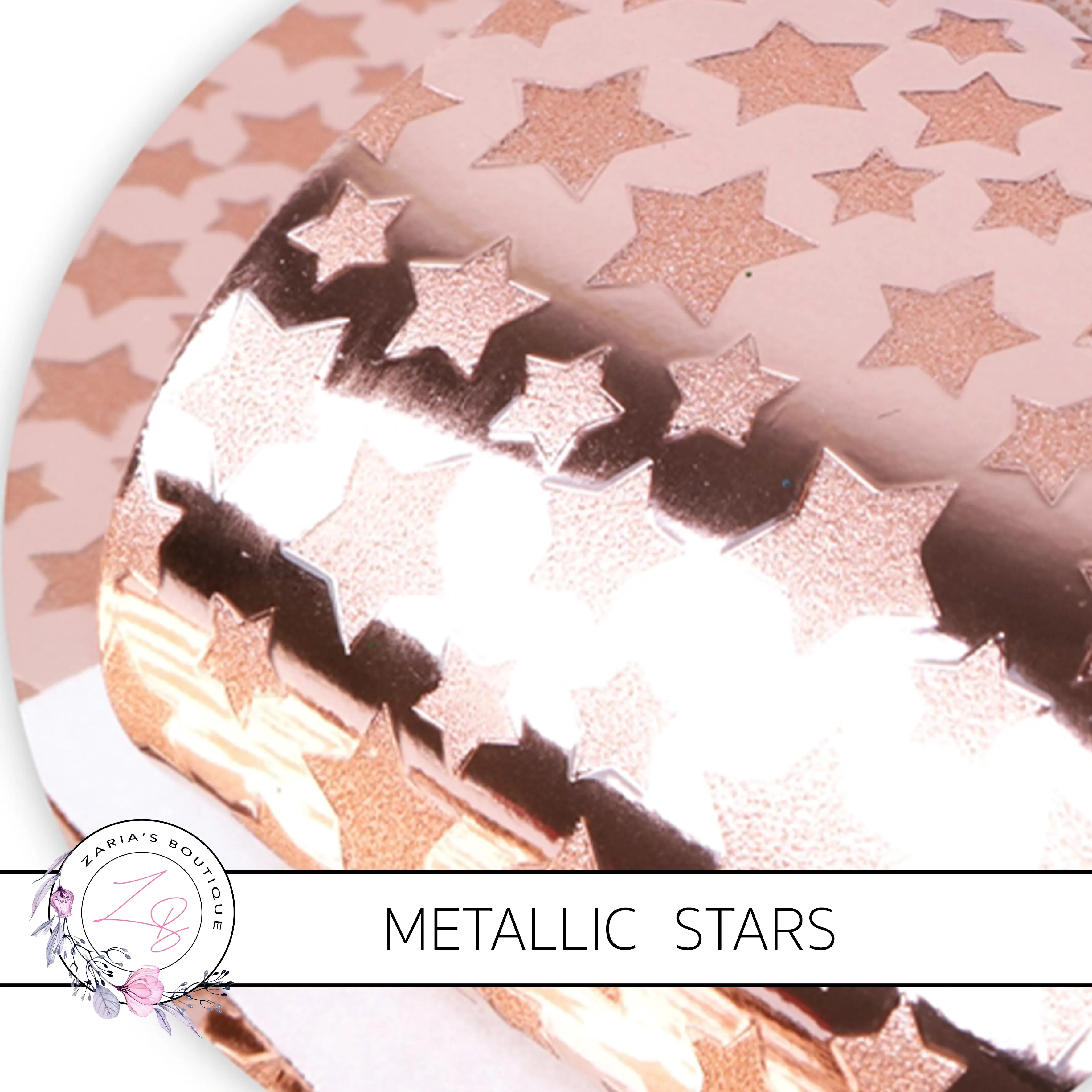 SALE Metallic Stars ~ Faux Leather ~ Red, Rose Gold & Silver