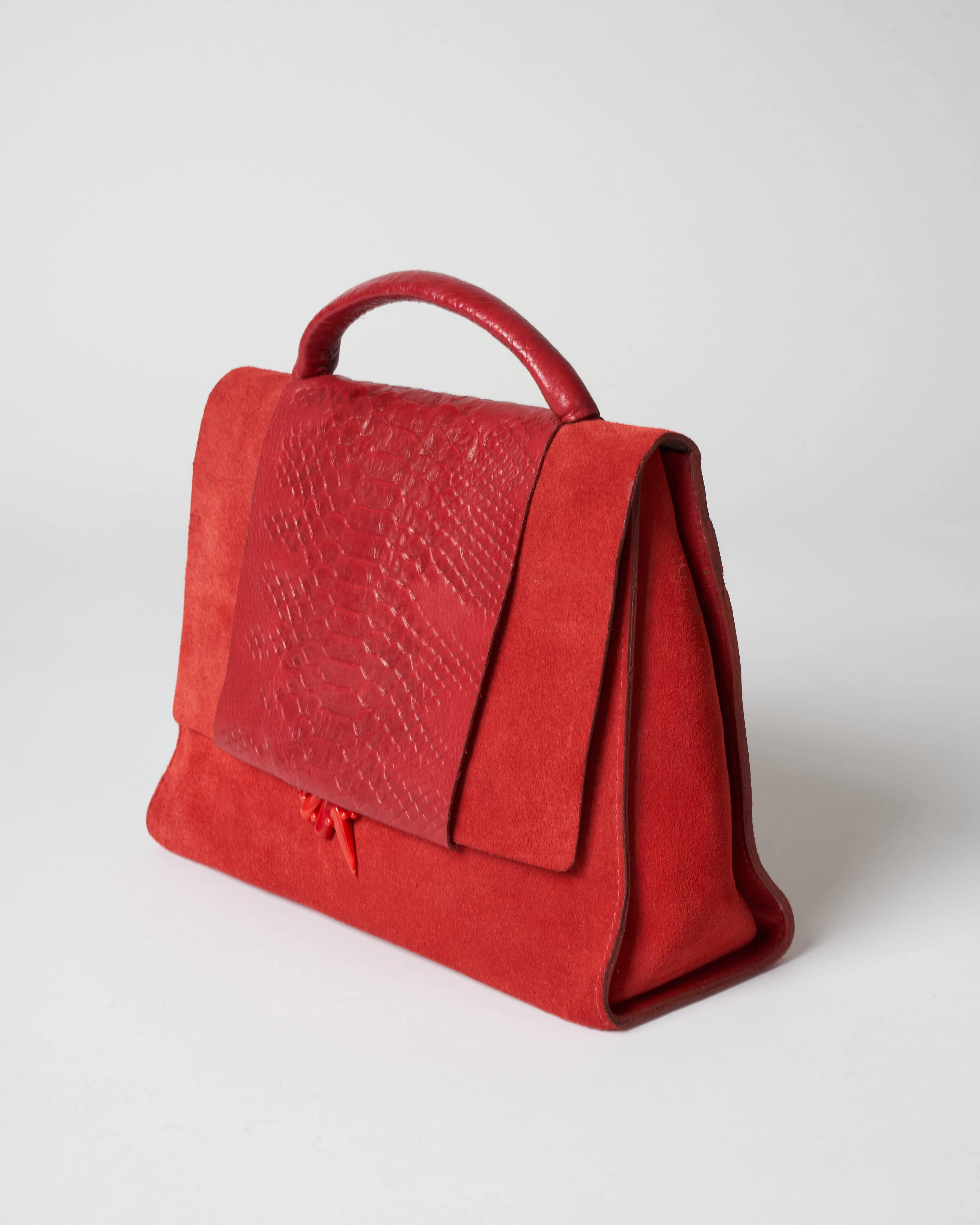 satchel - red