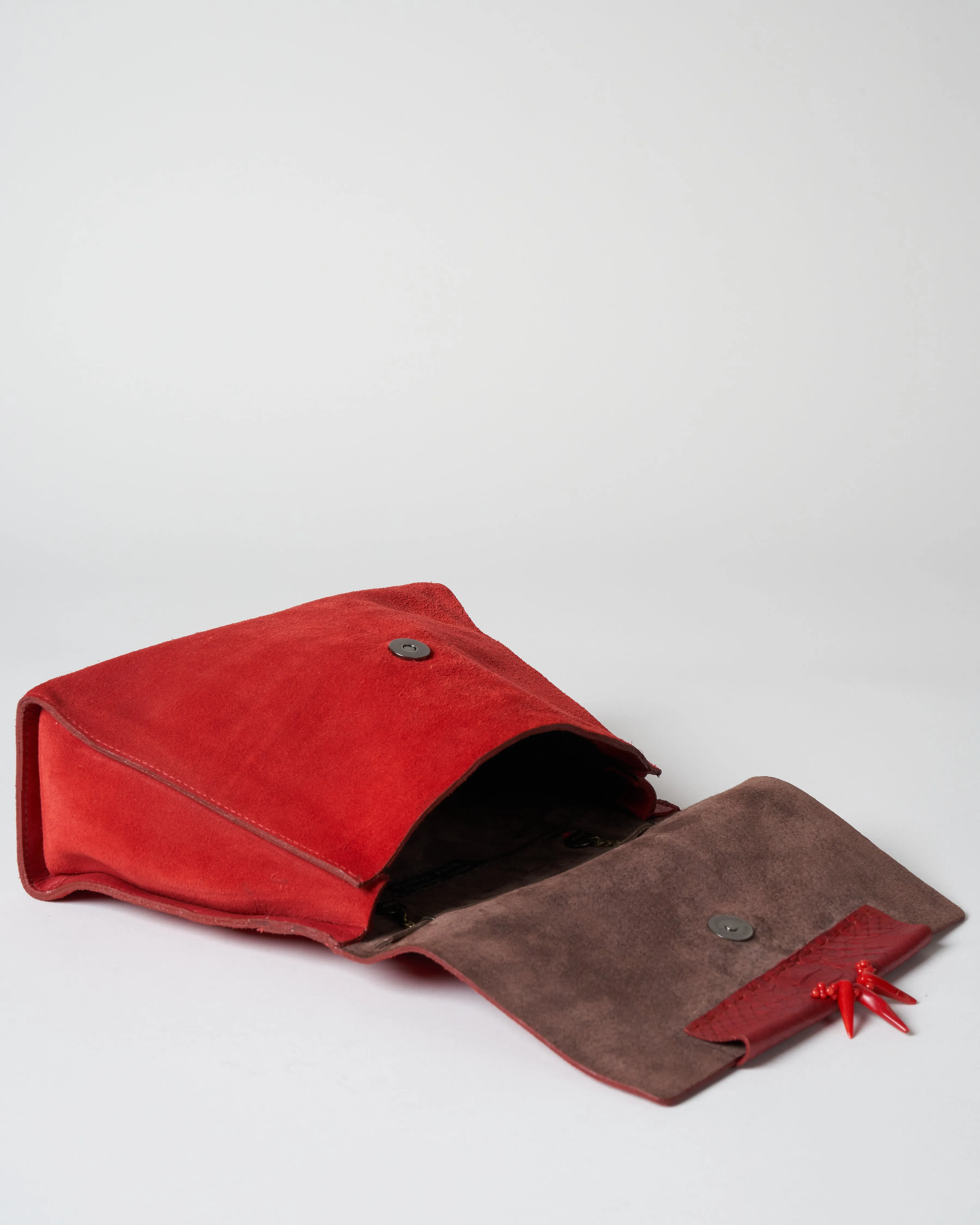 satchel - red