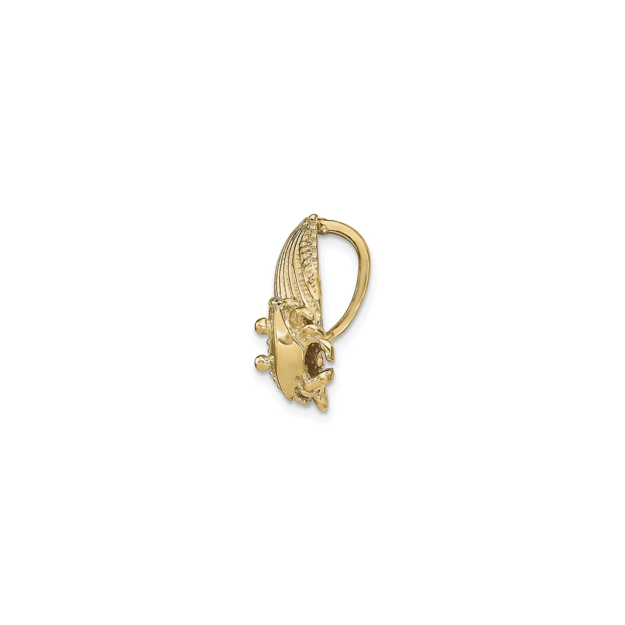 Scallop Shell with Crab Pendant (14K)