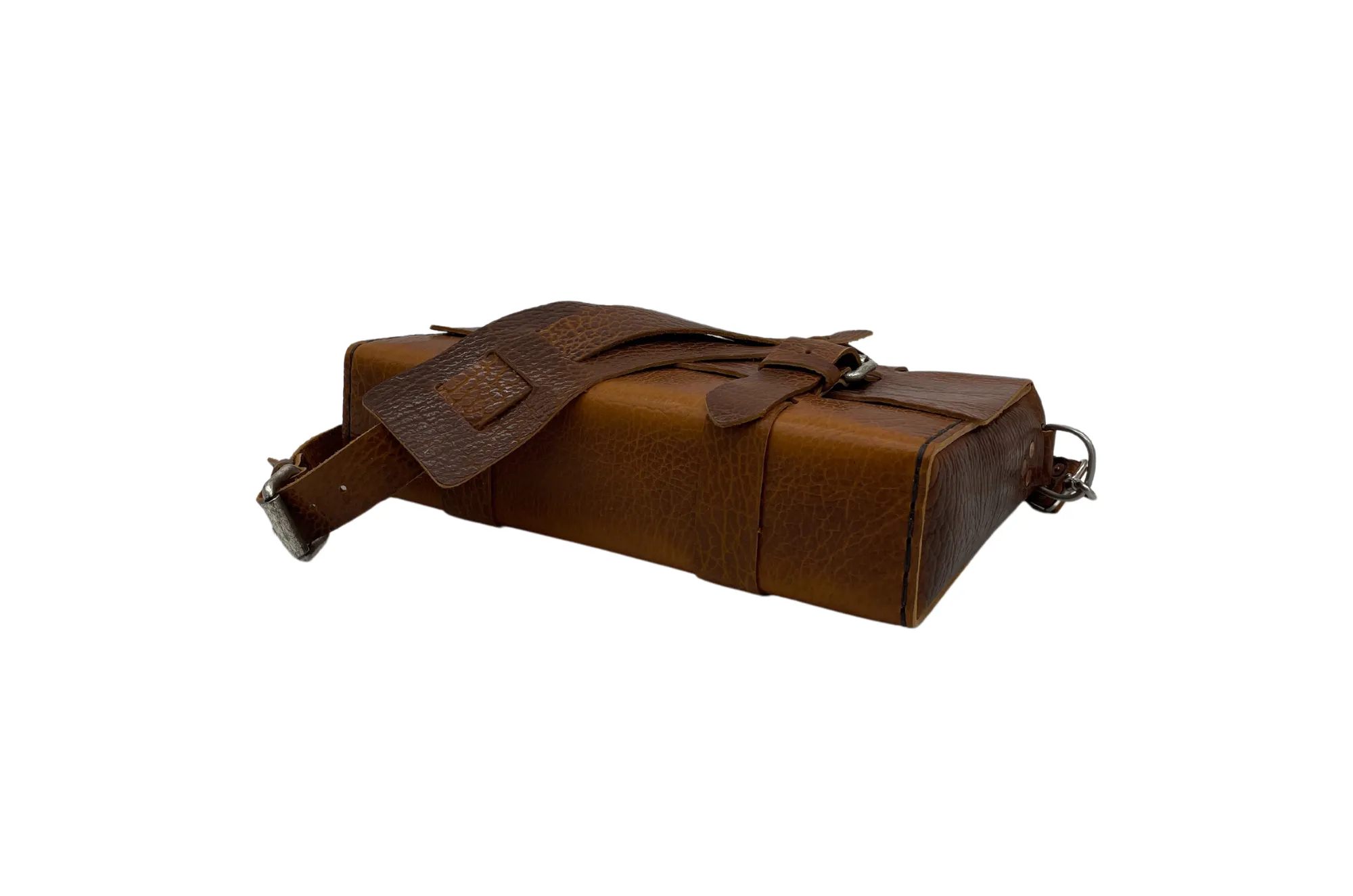 Seasoned No. 4313 - Minimalist Standard Leather Satchel in Golden Yellowstone