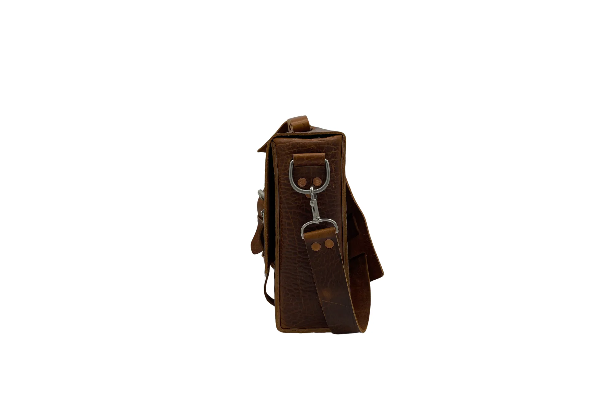 Seasoned No. 4313 - Minimalist Standard Leather Satchel in Golden Yellowstone